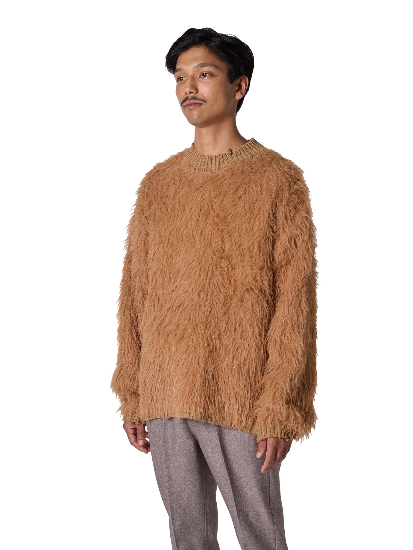 ORGANIZED SWEATER /COTTON MIX  FEATHER YARN