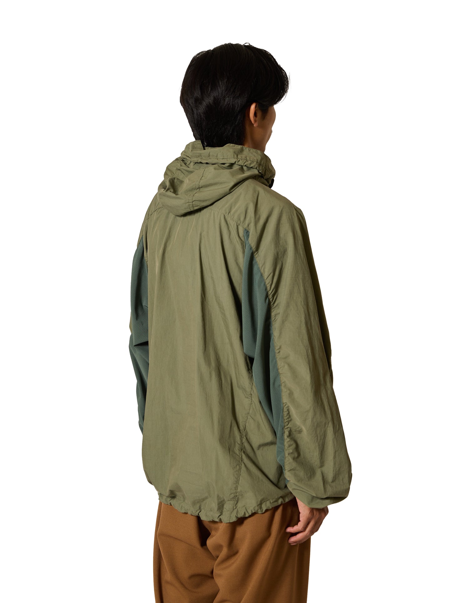 ORGANIZED HOODED PULLOVER / NYLON COTTON  MIX TAFTA