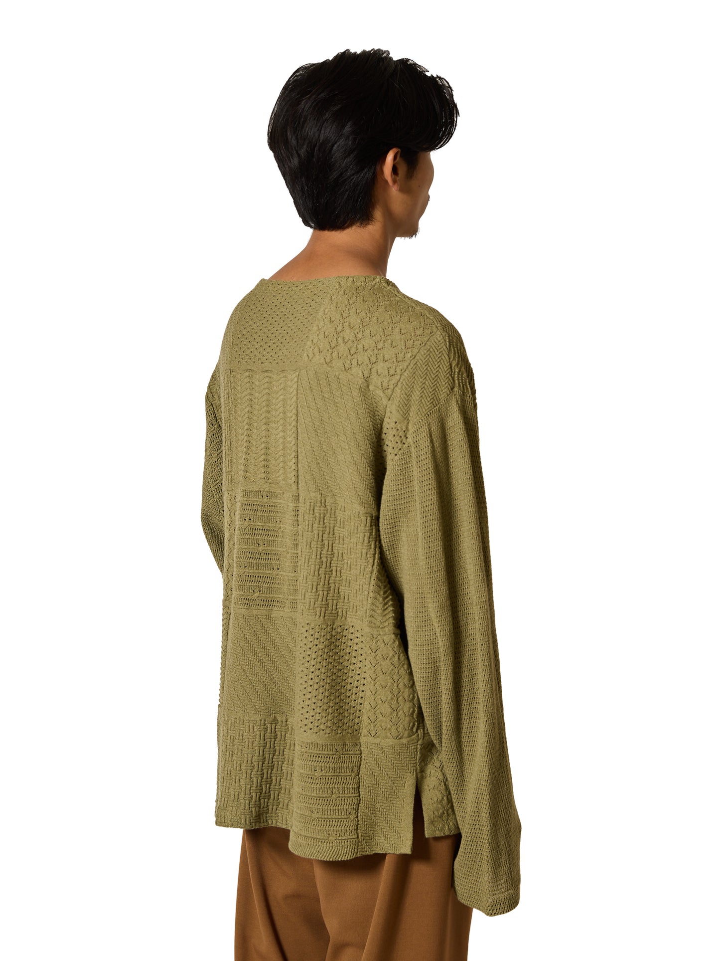 ORGANIZED BORDER SWEATER / COTTON YARN
