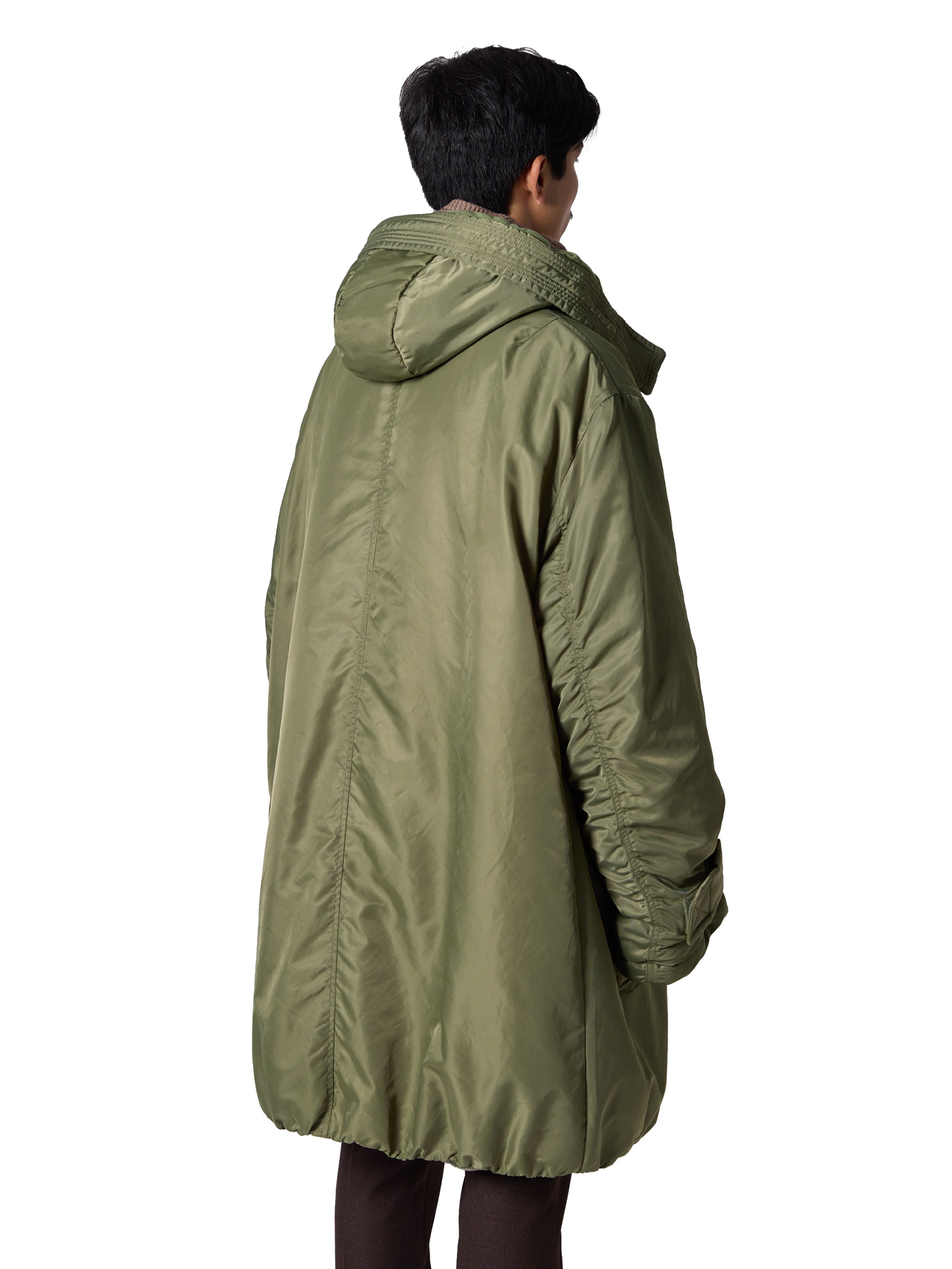 RESEARCHED PADDED COAT / NYLON SATIN – SandWaterr