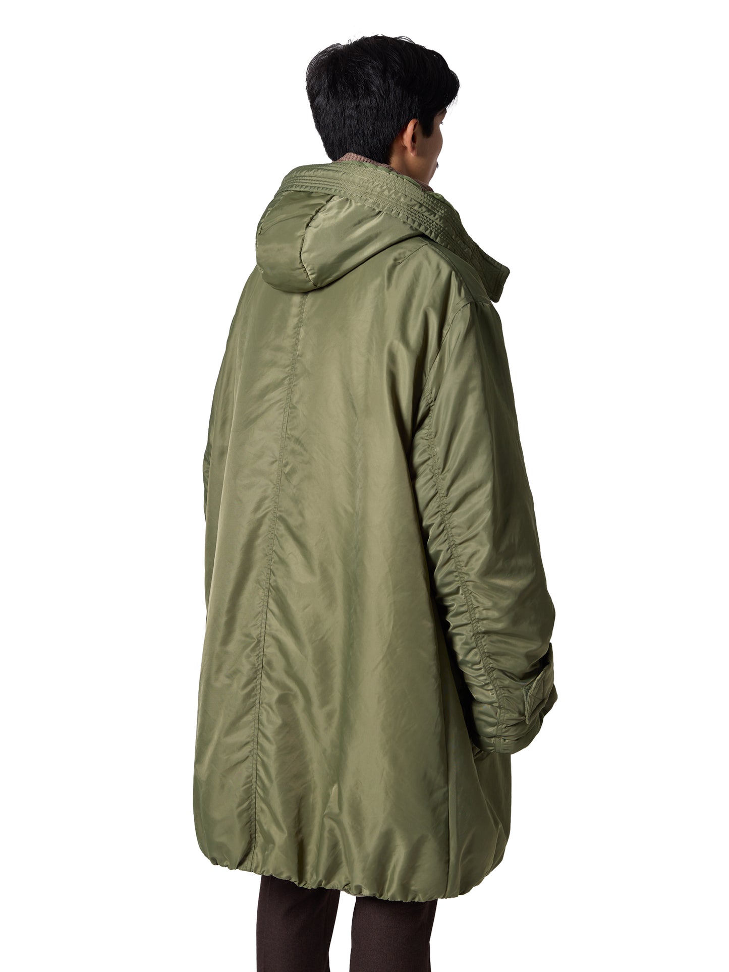 RESEARCHED PADDED COAT / NYLON SATIN