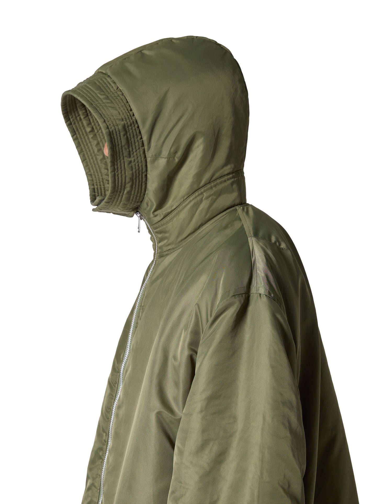 RESEARCHED PADDED COAT / NYLON SATIN
