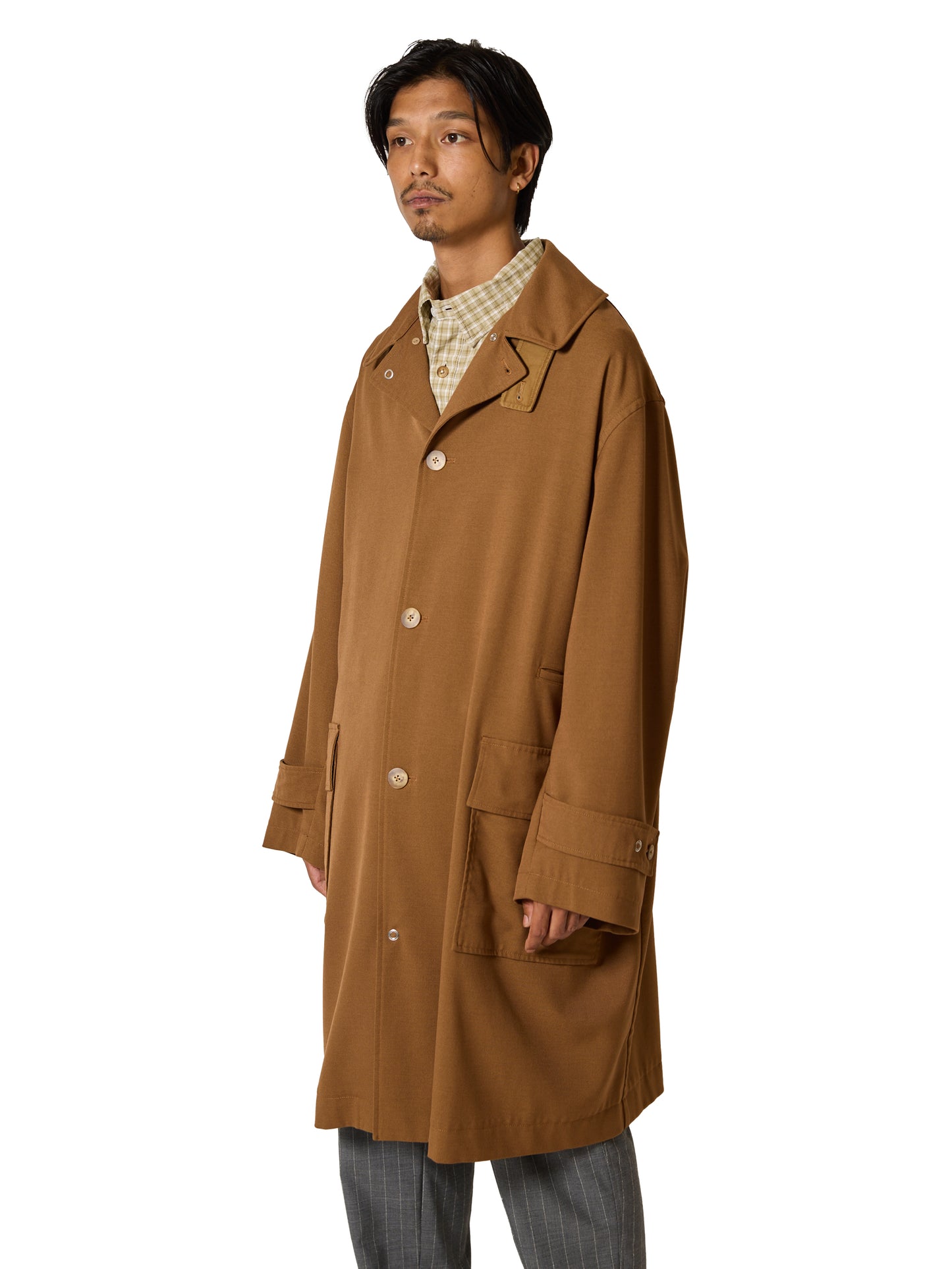 RESEARCHED COAT / POLY MIX GABARDINE