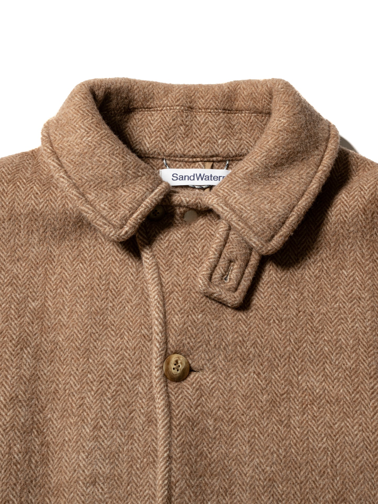 RESEARCHED CITY COAT / ALPACA MIX MELTON HERRINGBONE