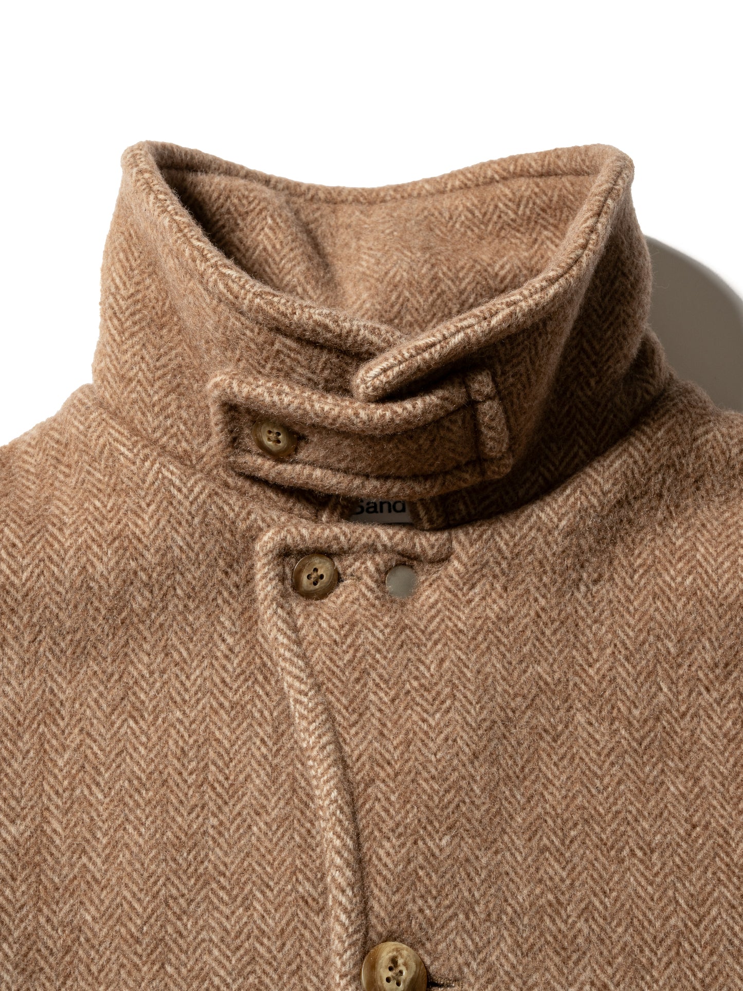 RESEARCHED CITY COAT / ALPACA MIX MELTON HERRINGBONE