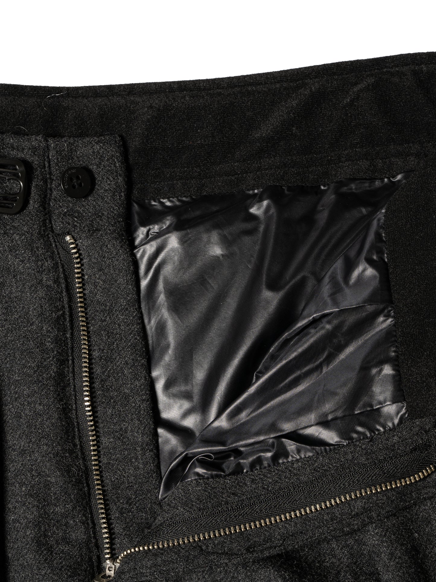 CRAFTED 3 TUCK SLACKS / WOOL MIX TWILL
