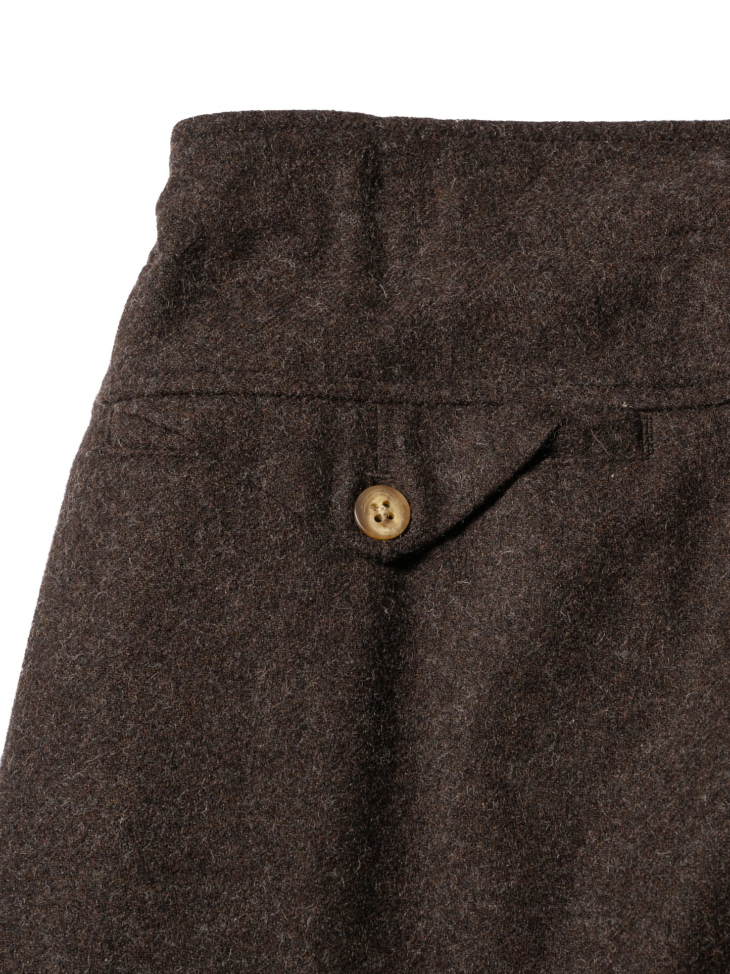 CRAFTED 3 TUCK SLACKS / WOOL MIX TWILL