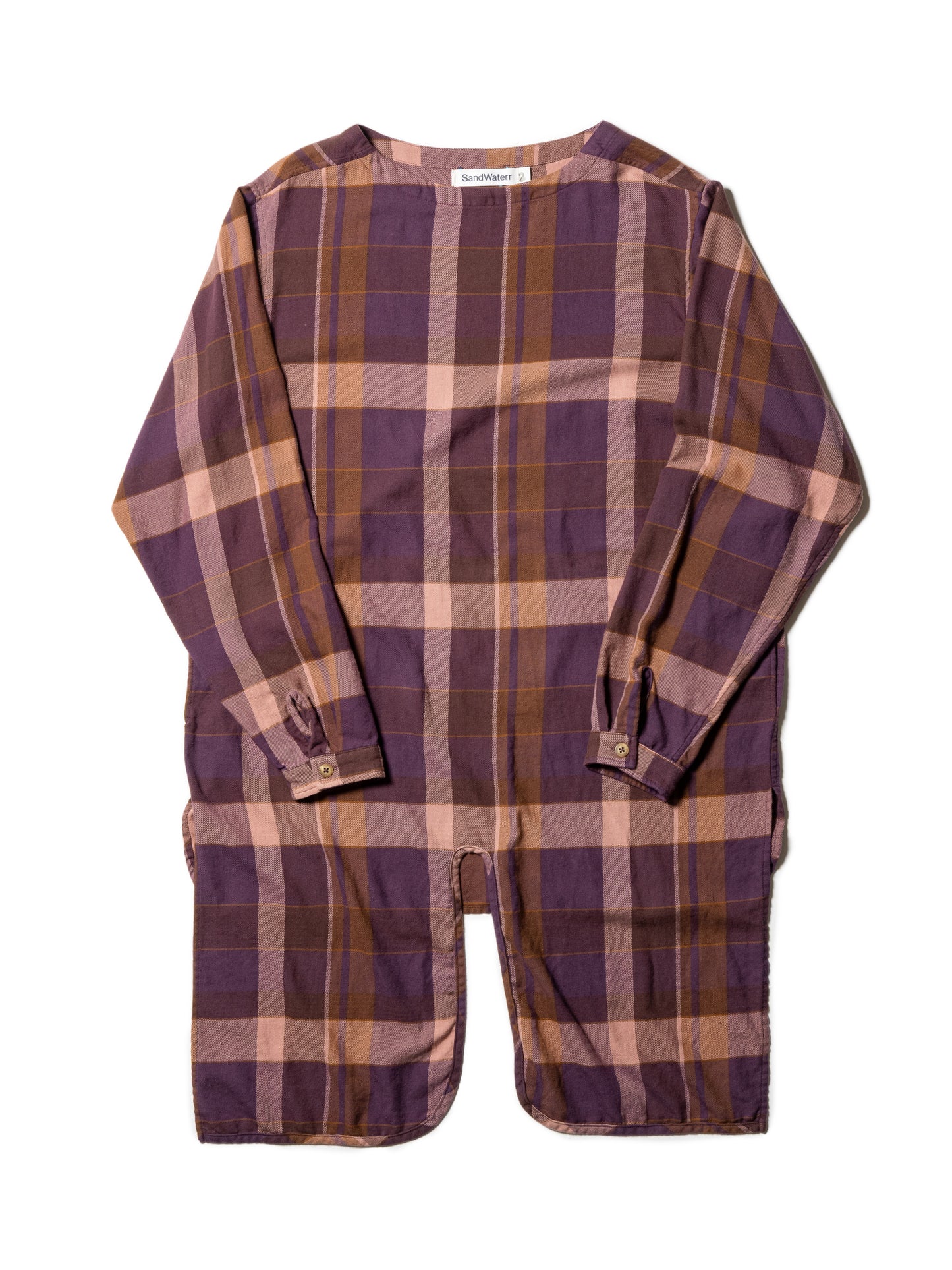 CRAFTED LONG PULLOVER / INIDIA COTTON FLANNEL MADRAS