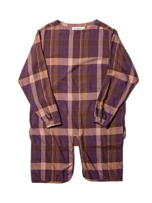 CRAFTED LONG PULLOVER / INIDIA COTTON FLANNEL MADRAS