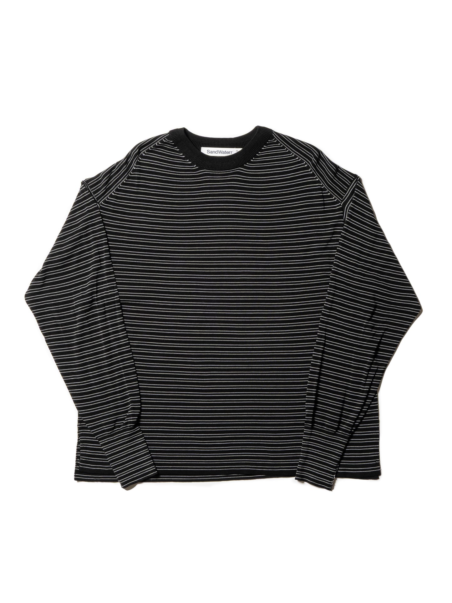 RESEARCHED SWEATER  /RAYON MIX YARN BORDER