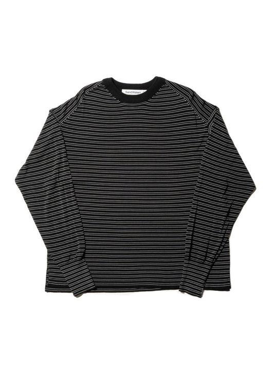 RESEARCHED SWEATER  /RAYON MIX YARN BORDER