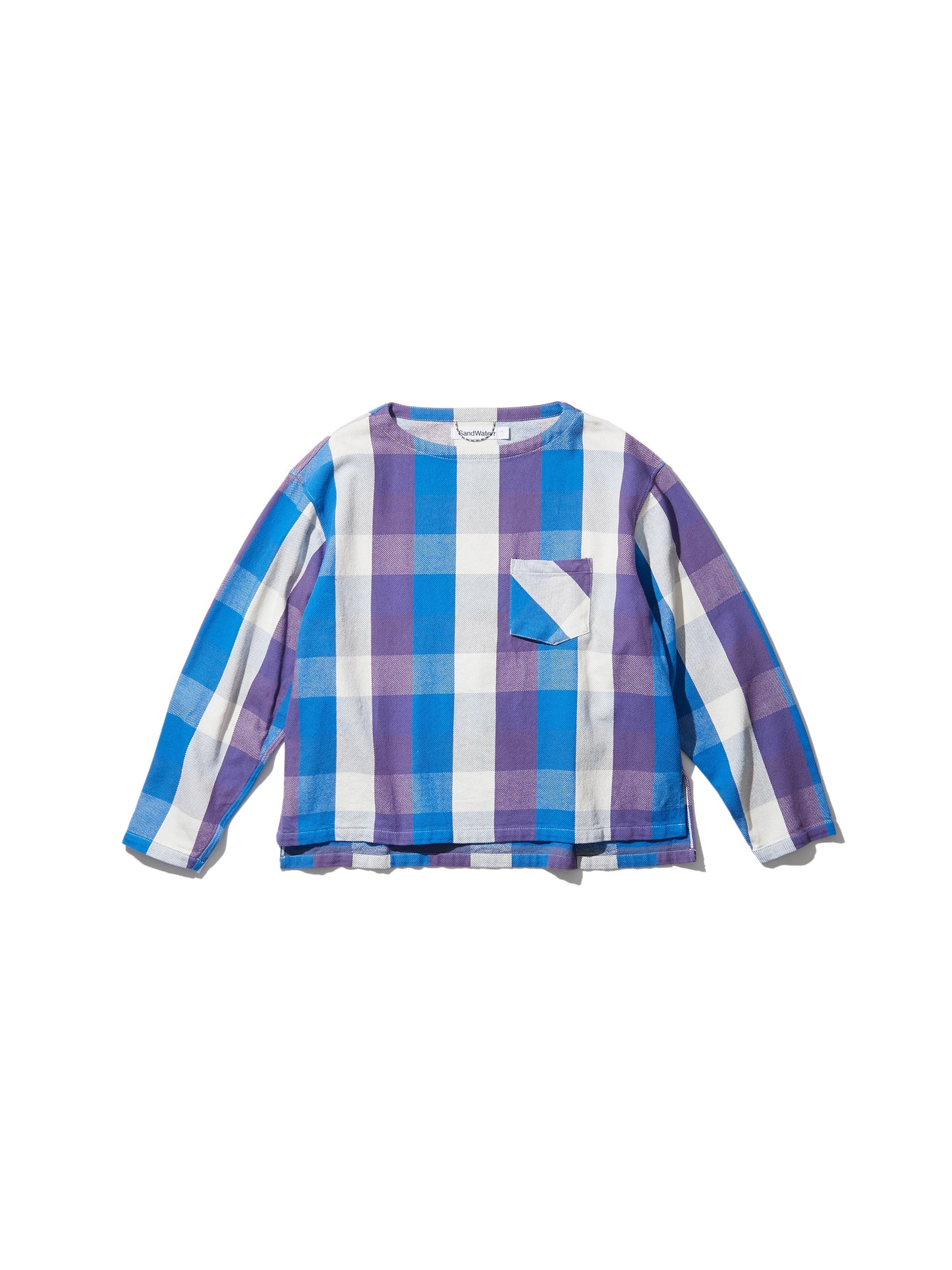 RESEARCHED PULLOVER BOAT NECK SHIRT / FLANNEL CHECK