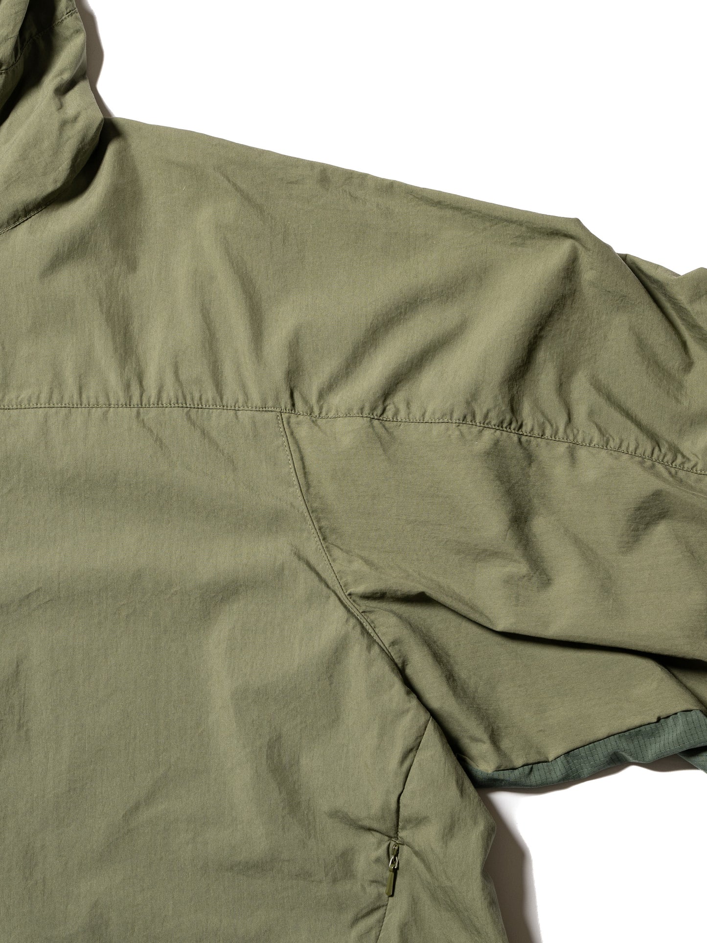 ORGANIZED HOODED PULLOVER / NYLON COTTON  MIX TAFTA