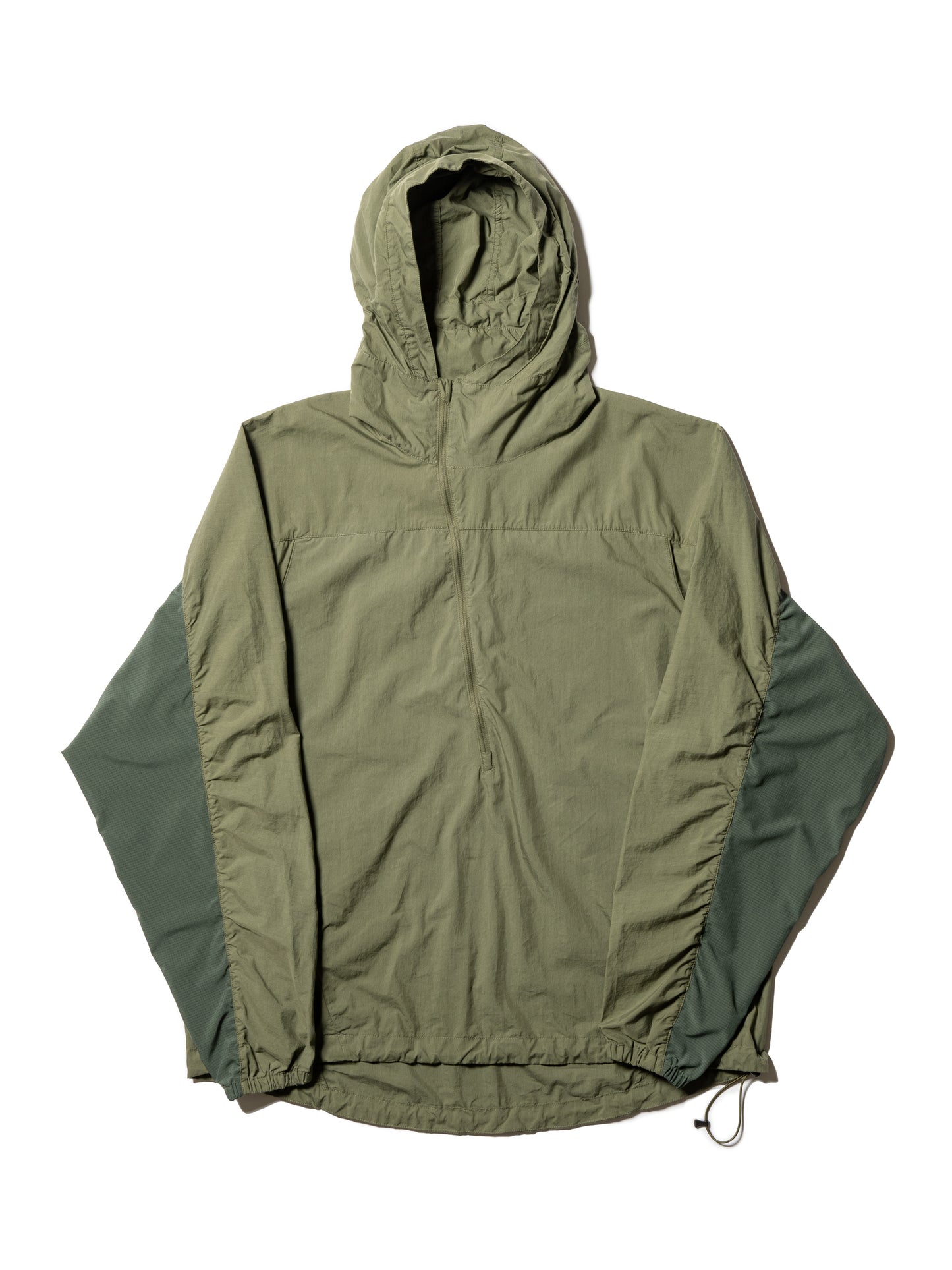 ORGANIZED HOODED PULLOVER / NYLON COTTON  MIX TAFTA