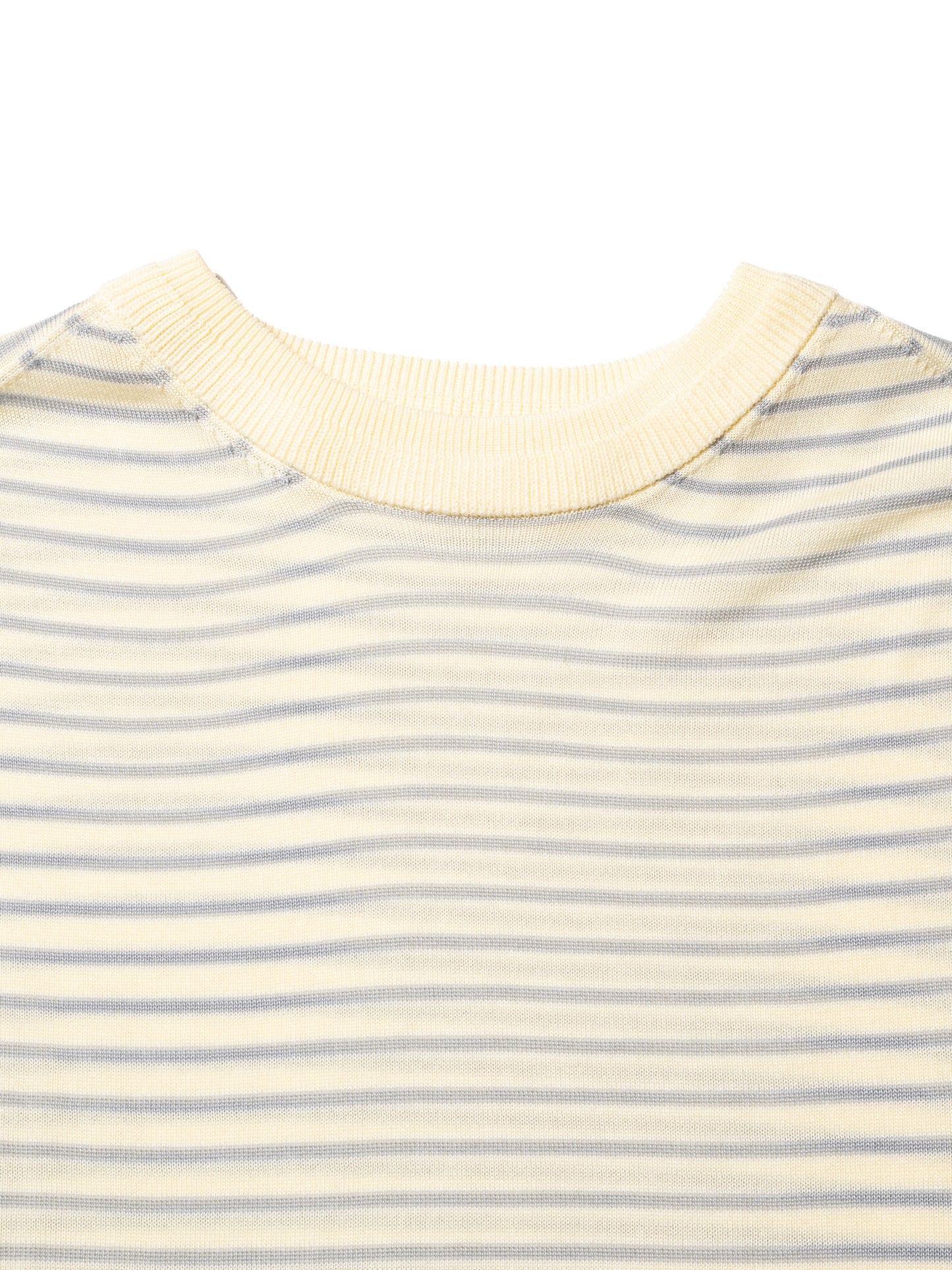 RESEARCHED SWEATER / RAYON MIX YARN BORDER