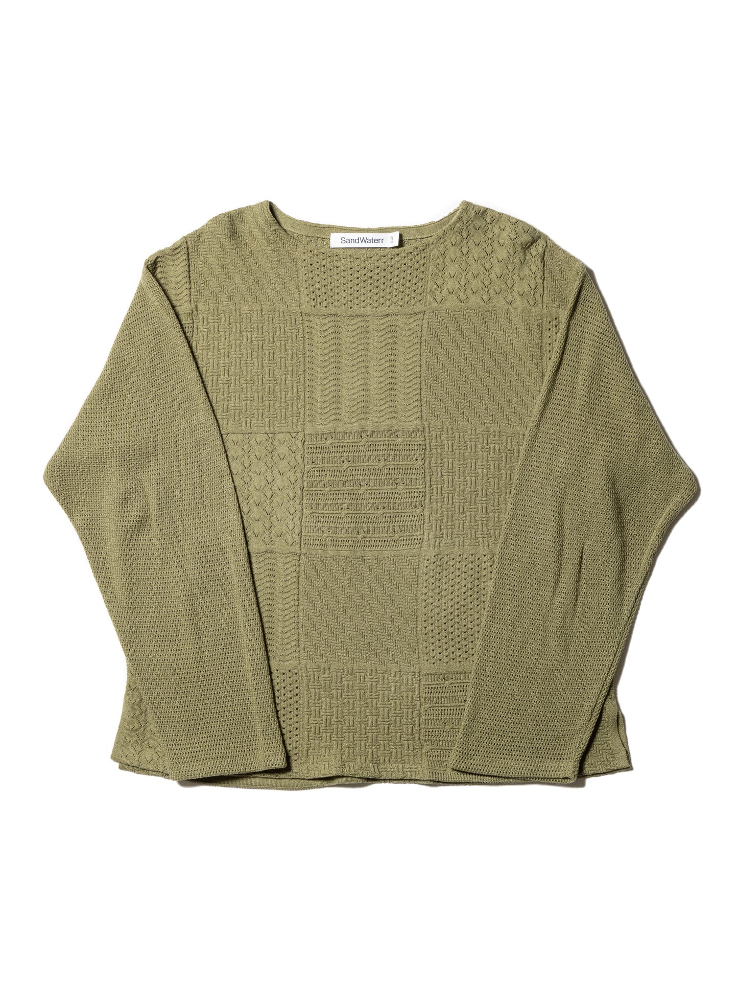 ORGANIZED BORDER SWEATER / COTTON YARN