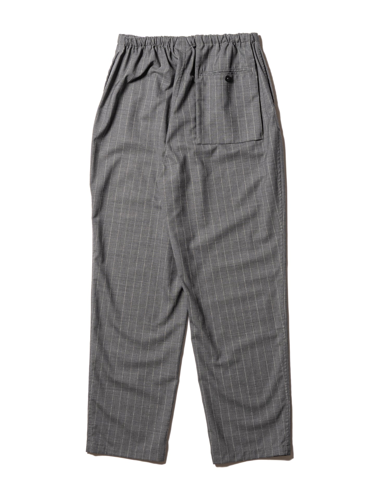RESEARCHED EASY PANTS / WOOL SATIN CHALK STRIPE
