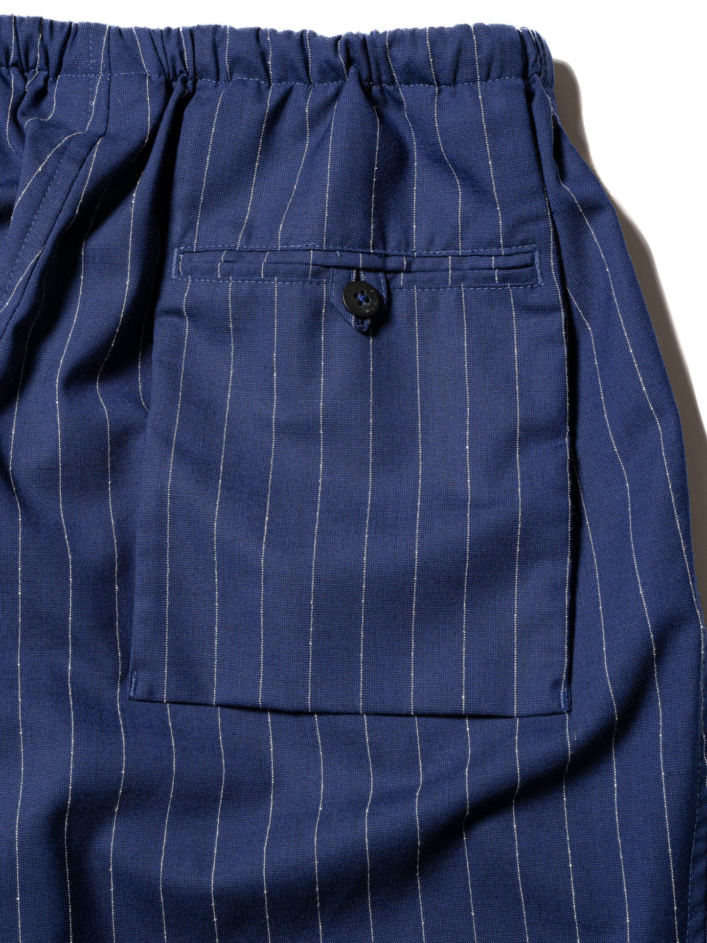 RESEARCHED EASY PANTS / WOOL SATIN CHALK STRIPE