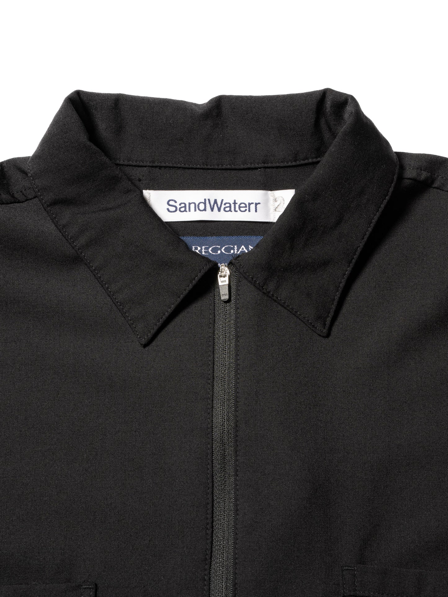 RESEARCHED HALF ZIP SHIRTS / REGGIANI W.SATIN