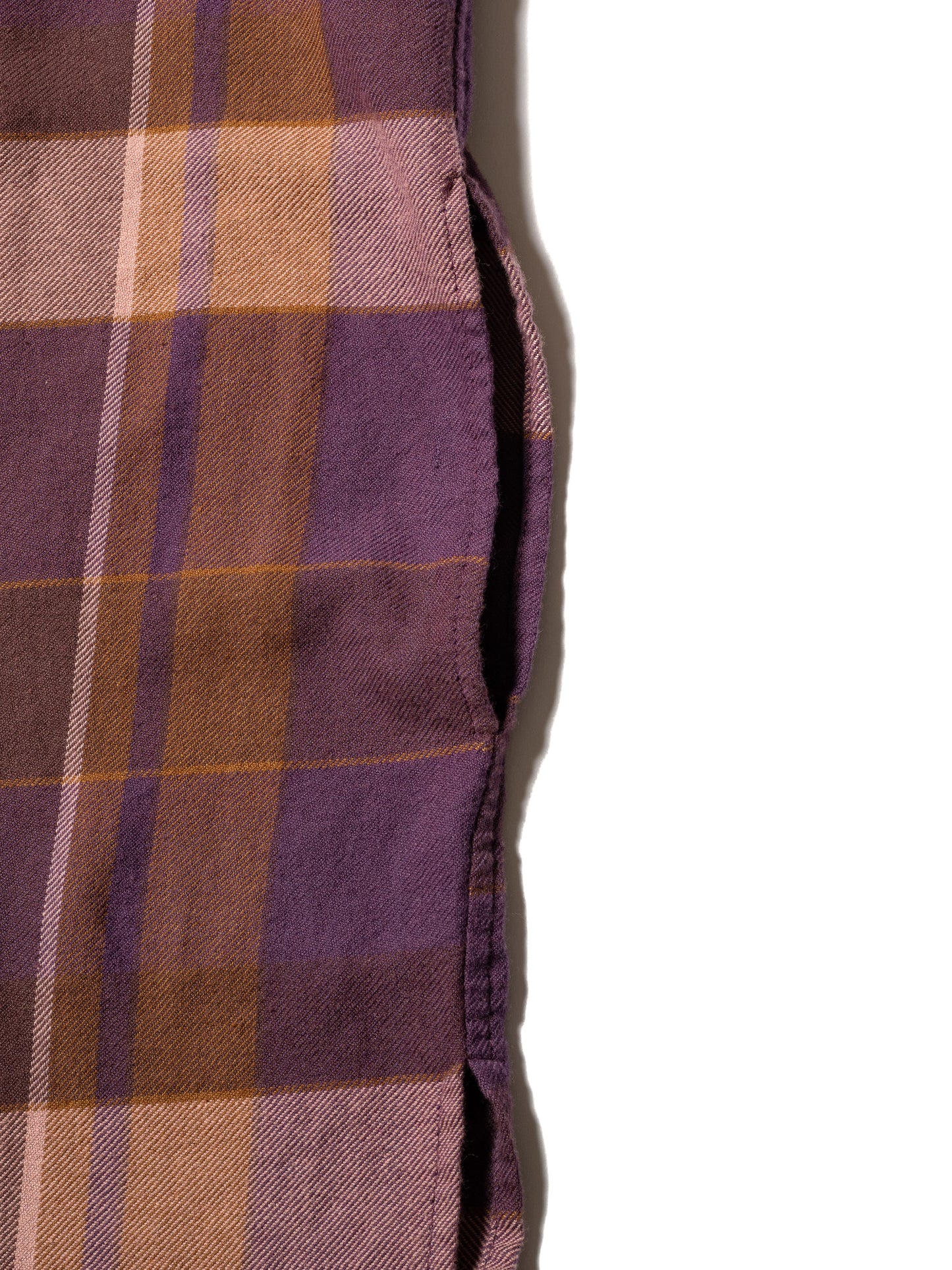 CRAFTED LONG PULLOVER / INIDIA COTTON FLANNEL MADRAS