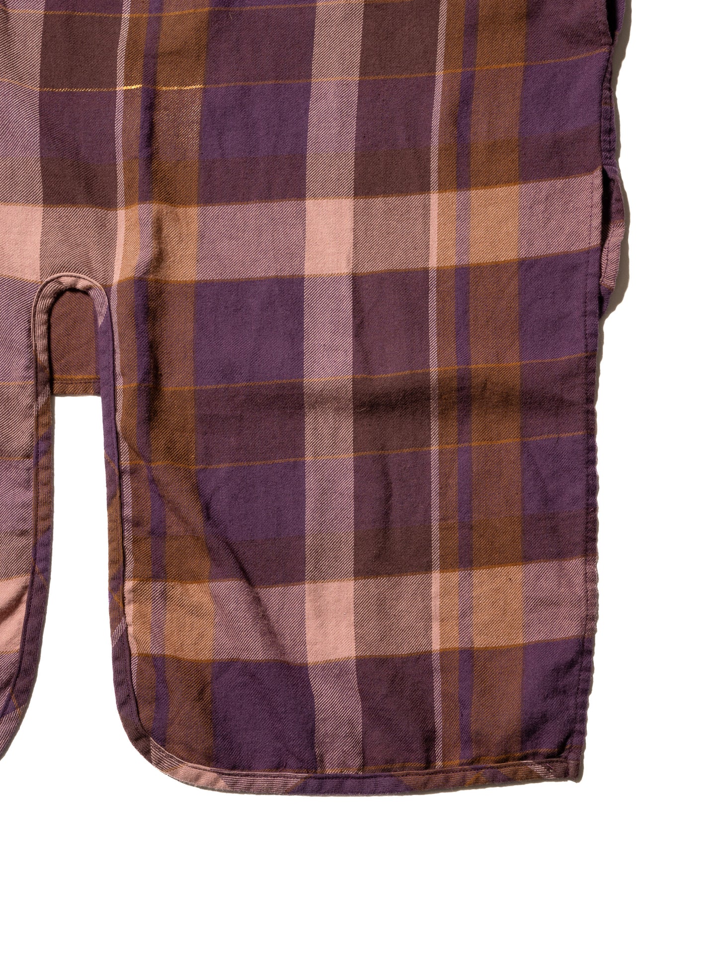 CRAFTED LONG PULLOVER / INIDIA COTTON FLANNEL MADRAS
