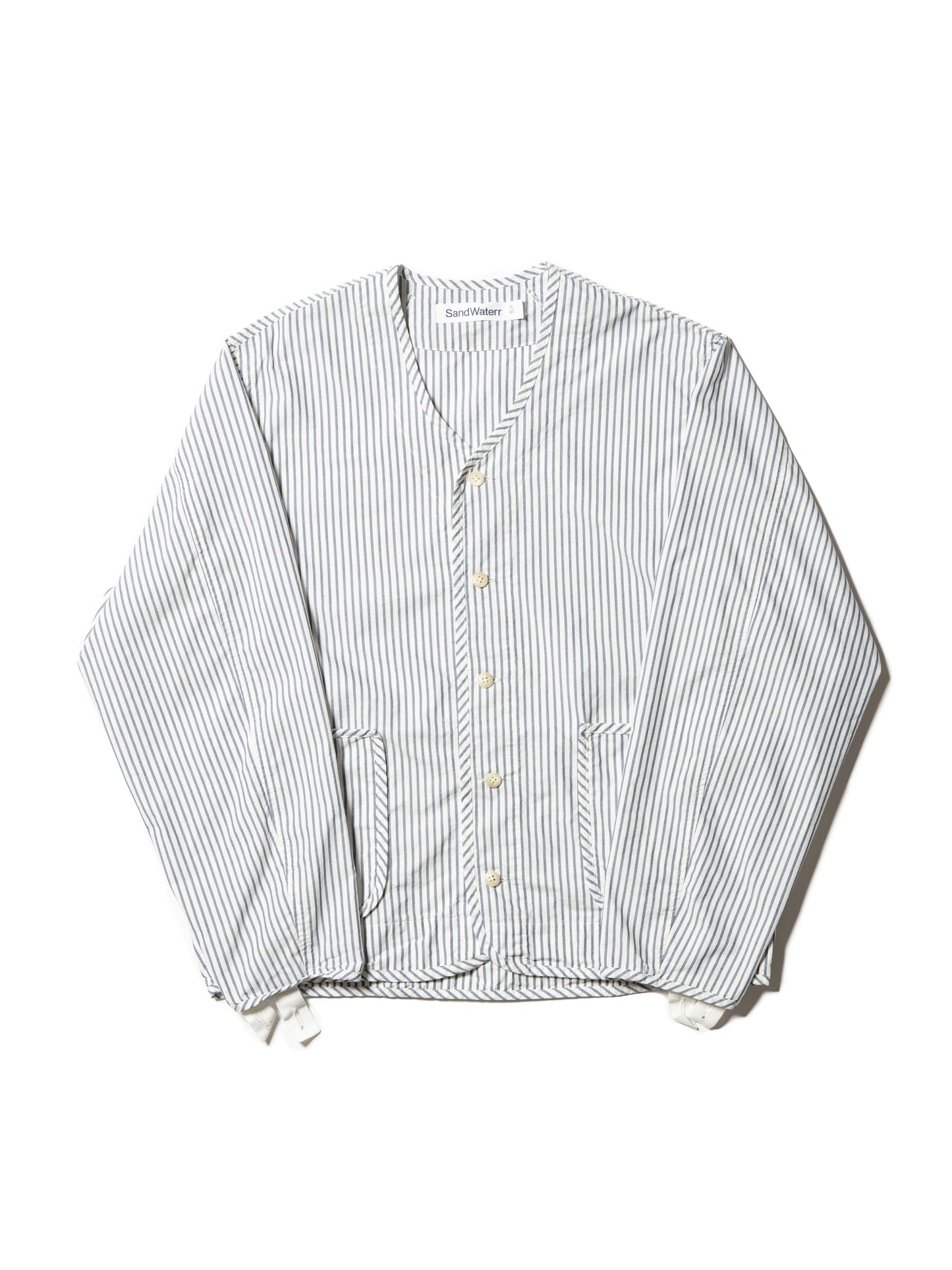 ORGANIZED LINING SHIRT / COTTON MIX BROAD STRIPE