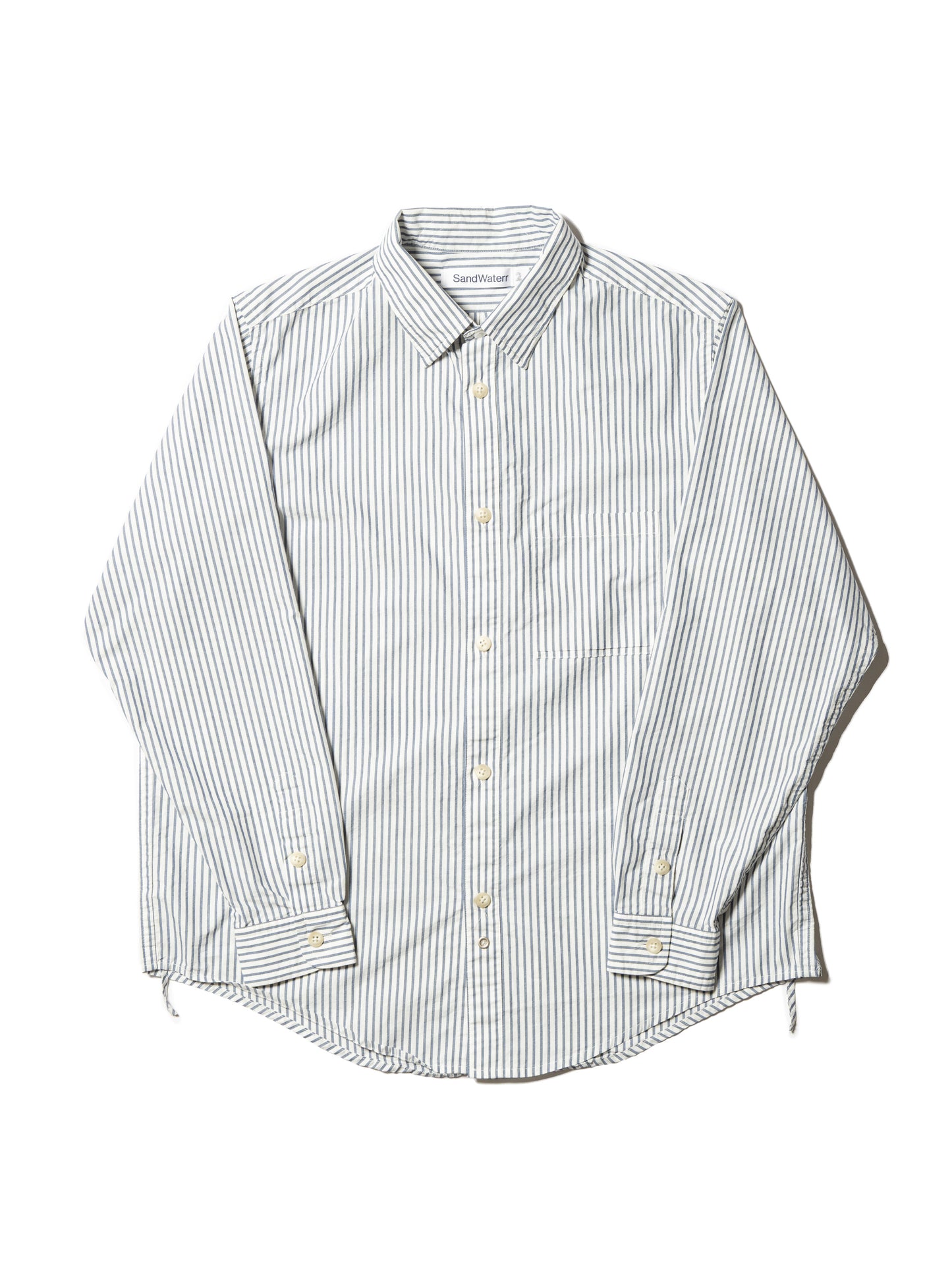 ORGANIZED B.D.SHIRT / COTTON MIX BROAD STRIPE