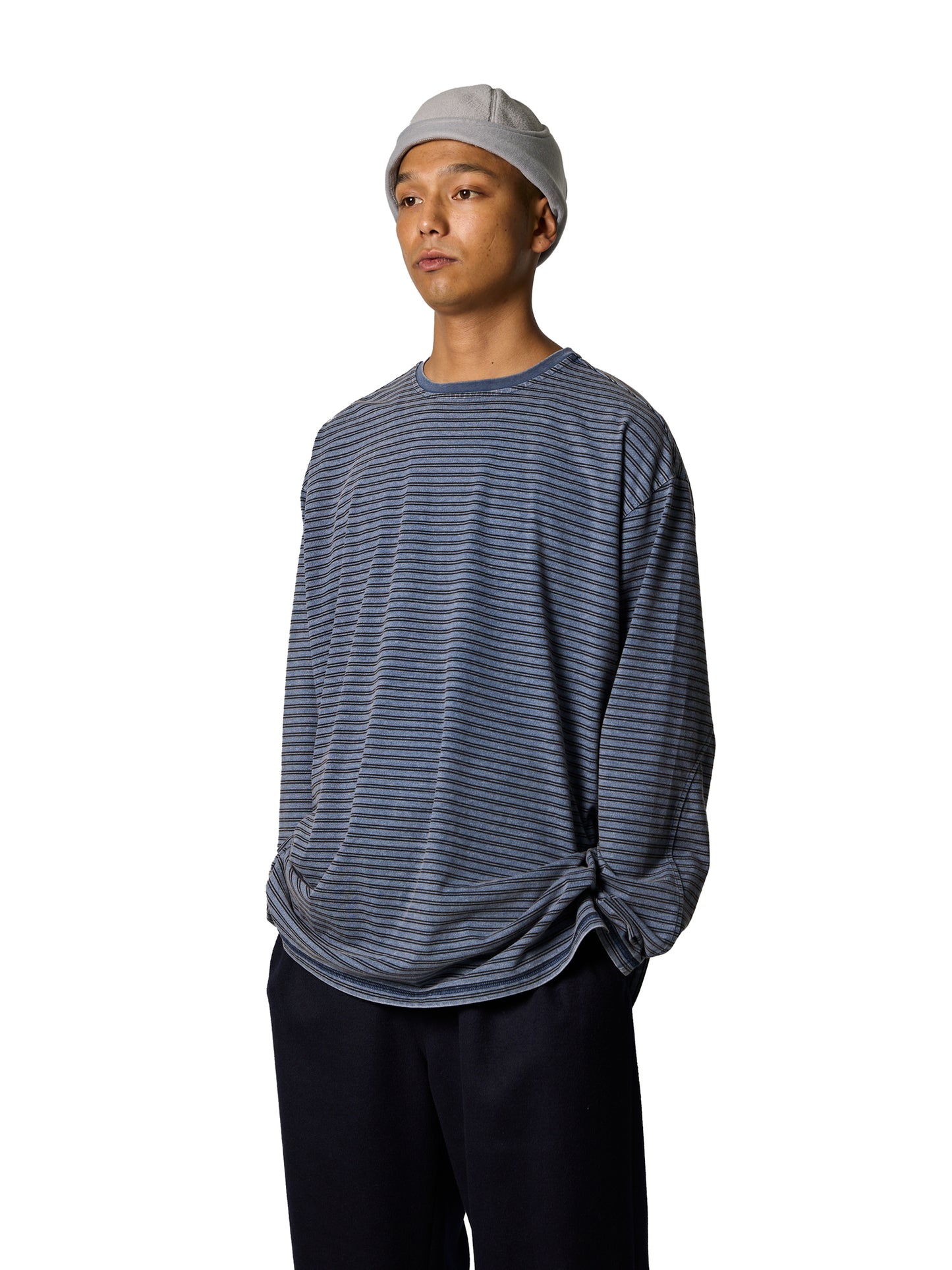 ORGANIZED BAGGY TEE LS#1/ C/P JERSEY BORDER