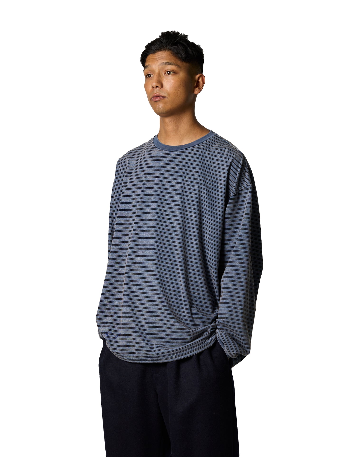 ORGANIZED BAGGY TEE LS #2 / C/P JERSEY BORDER