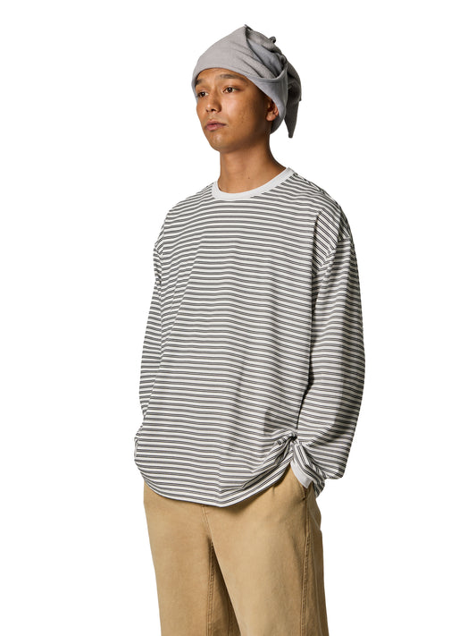 ORGANIZED BAGGY TEE LS #2 / C/P JERSEY BORDER