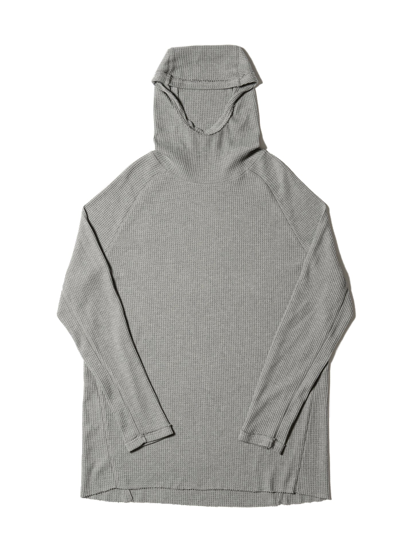ORGANIZED HOODED PULLOVER LONG TOP / COTTON THERMAL