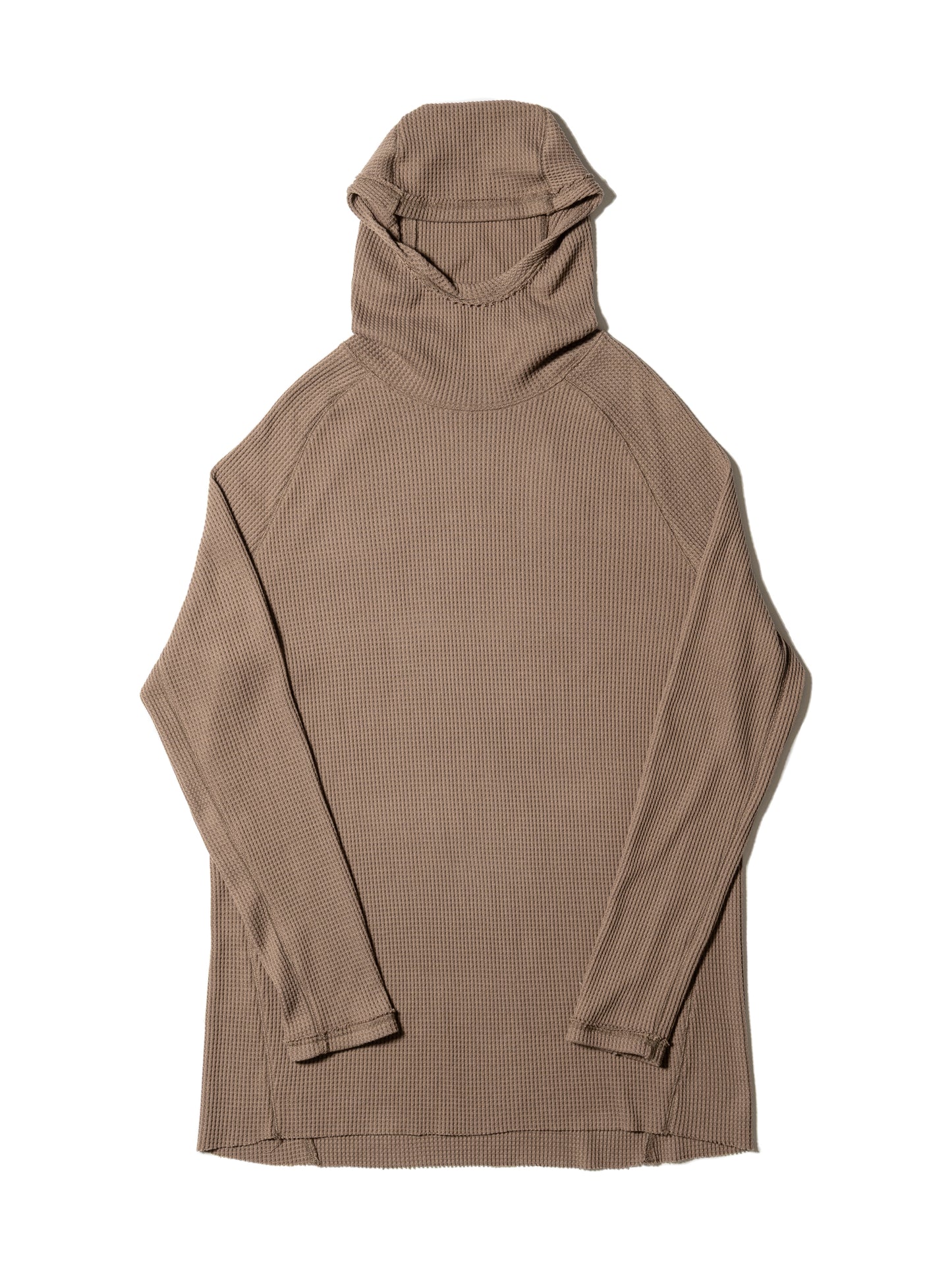 ORGANIZED HOODED PULLOVER LONG TOP / COTTON THERMAL