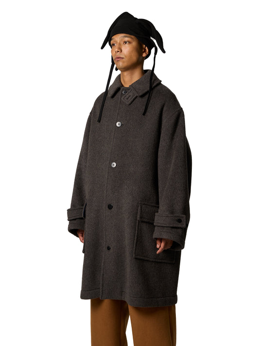 RESEARCHED CITY COAT / BEAVER MELTON WOOL