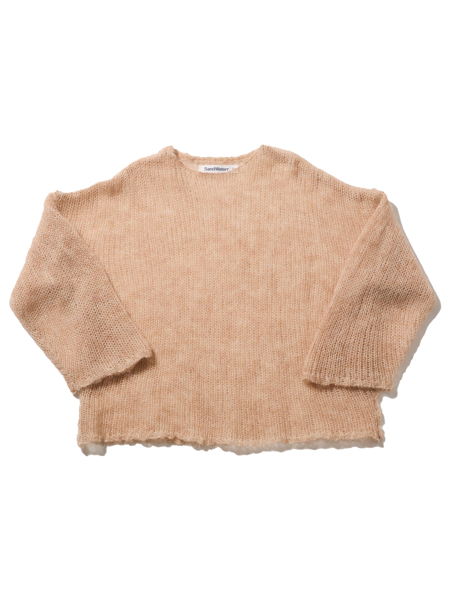 RESEARCHED  BOAT NECK SWEATER /  MOHAIR MIX YARN