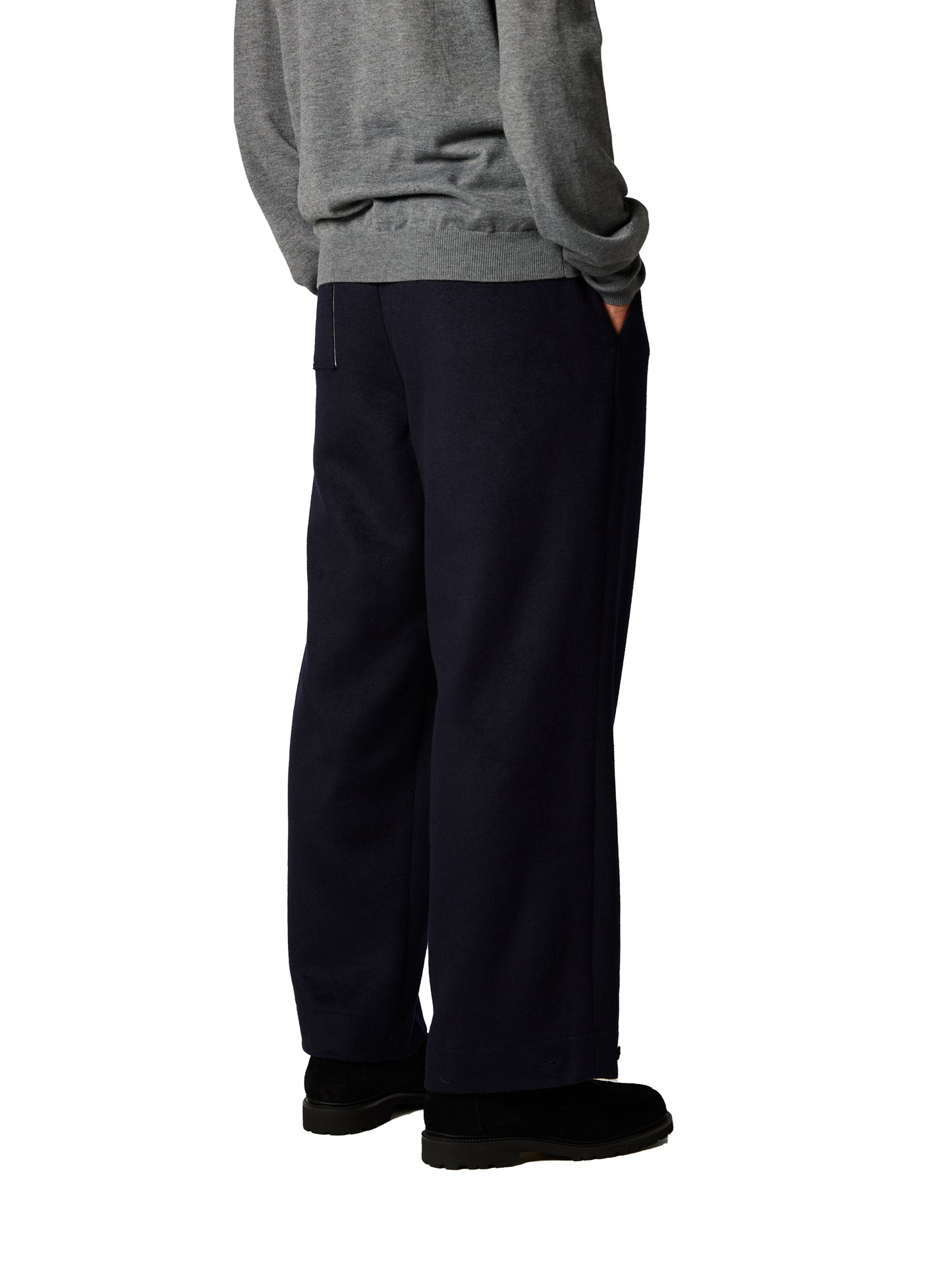 RESEARCHED TUCK SLACKS/ W/P LIGHT MELTON