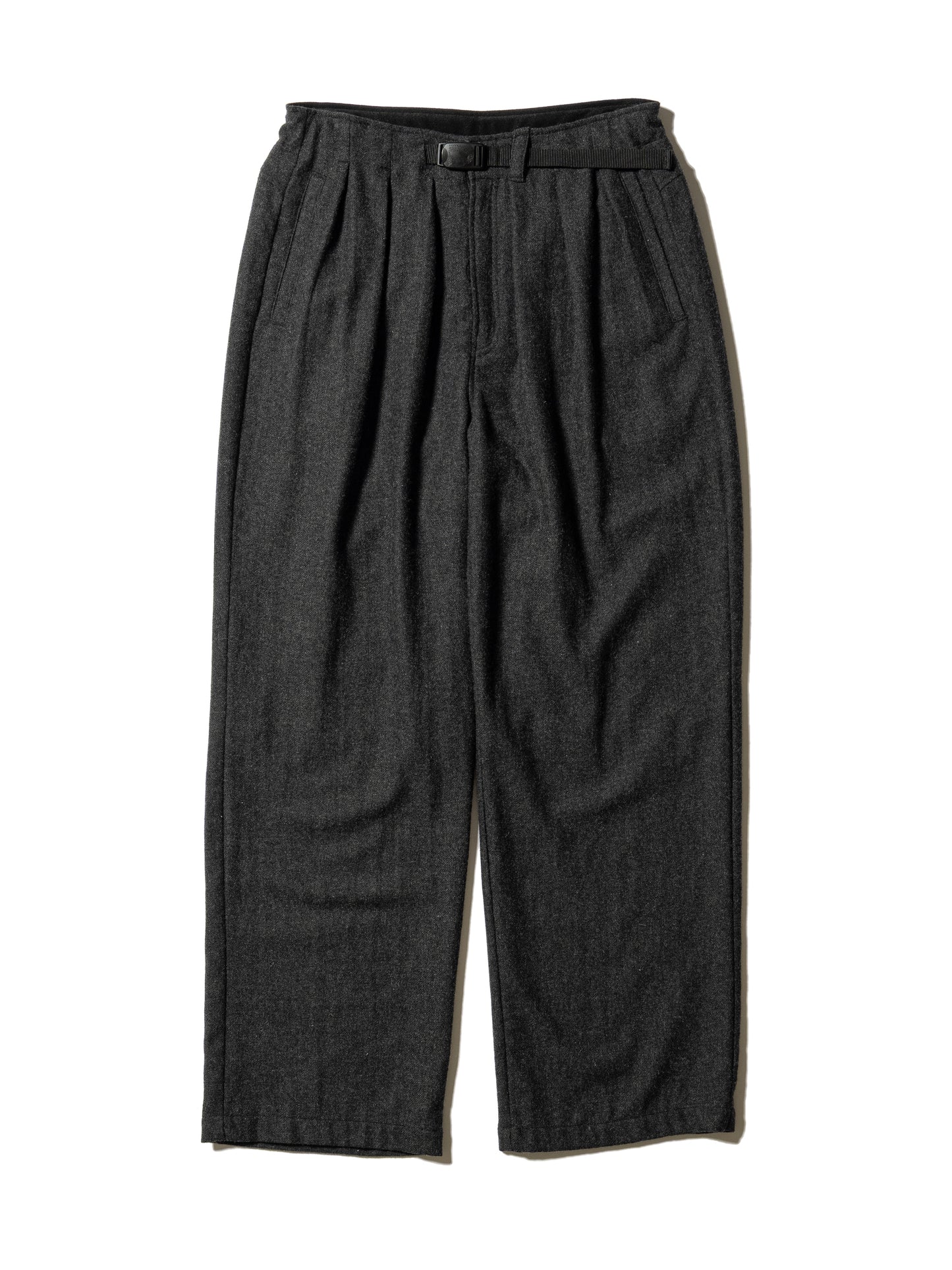 CRAFTED 3 TUCK SLACKS / WOOL MIX TWILL