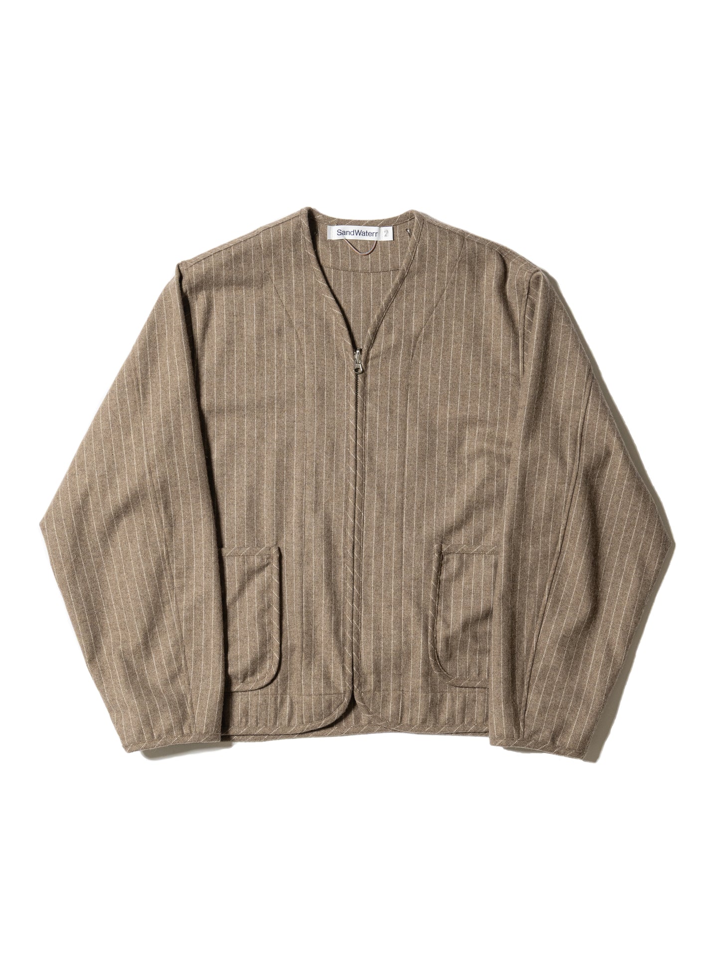 CRAFTED LINING SHIRT / WOOL MIX STRIPE TWILL
