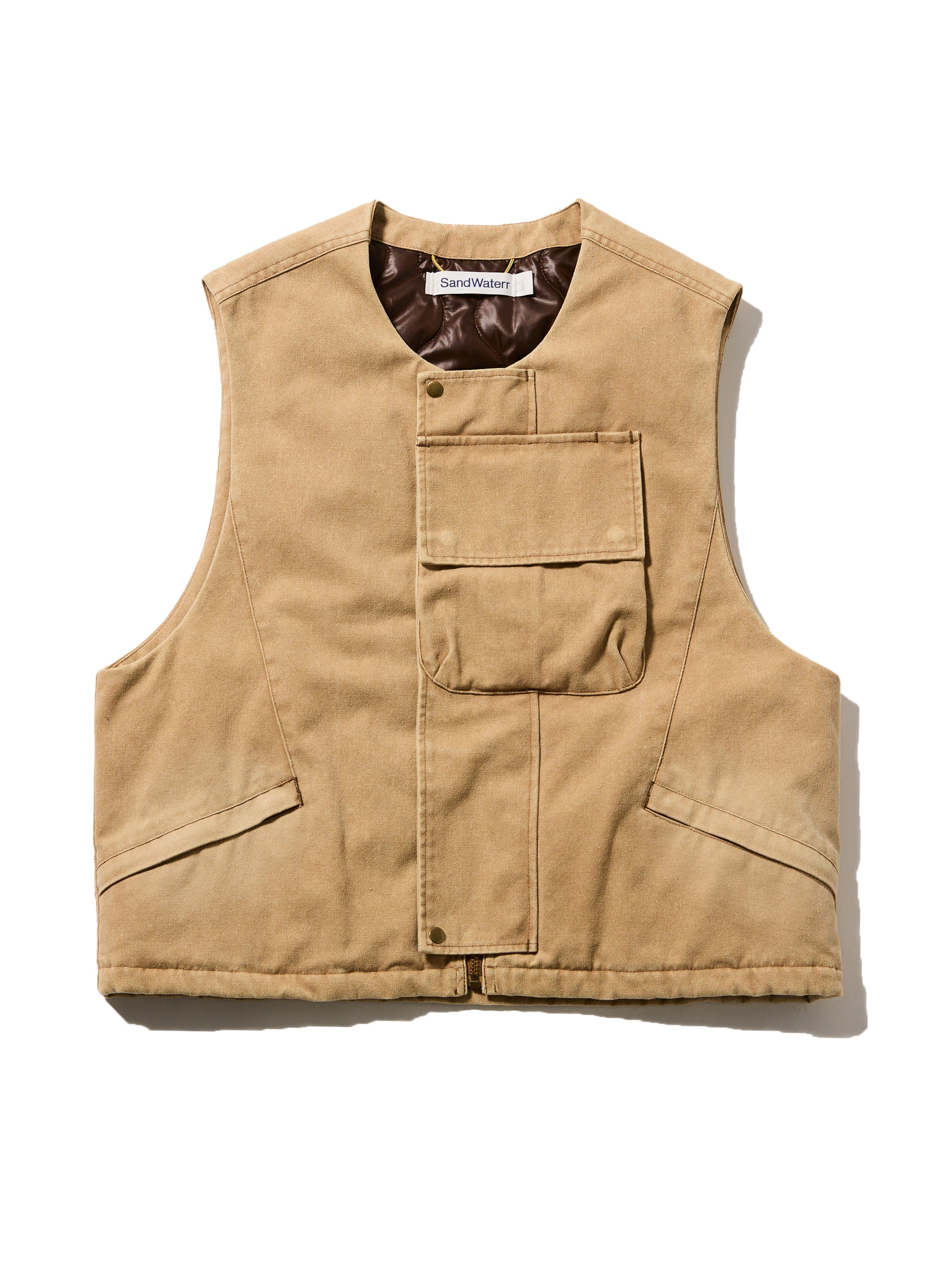ORGANIZED WORK PUFF VEST / CANVAS COTTON – SandWaterr