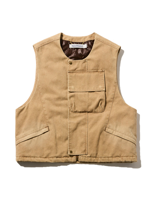 ORGANIZED WORK PUFF VEST / CANVAS COTTON