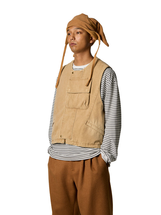 ORGANIZED WORK PUFF VEST /CANVAS COTTON