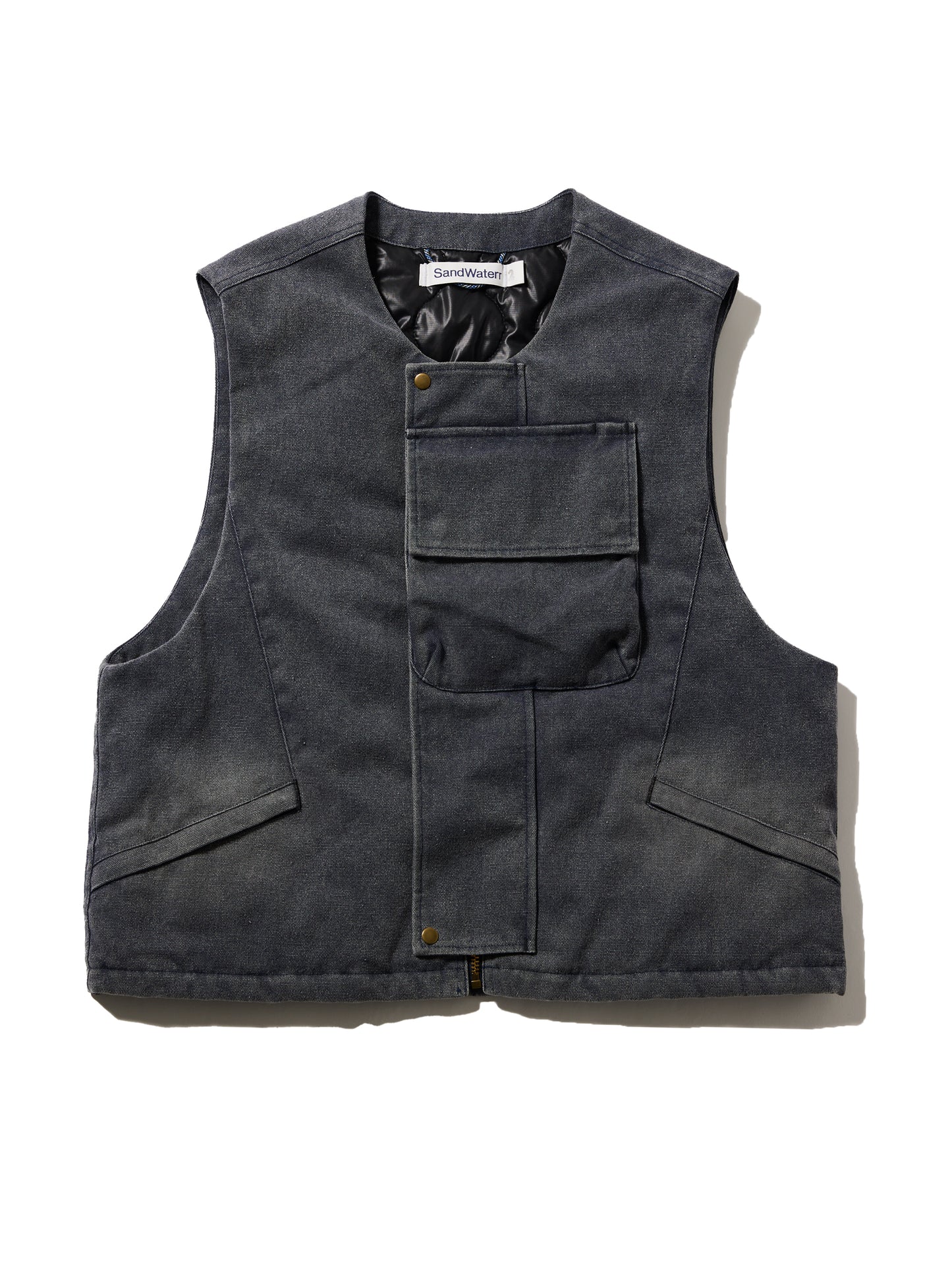 ORGANIZED WORK PUFF VEST / CANVAS COTTON