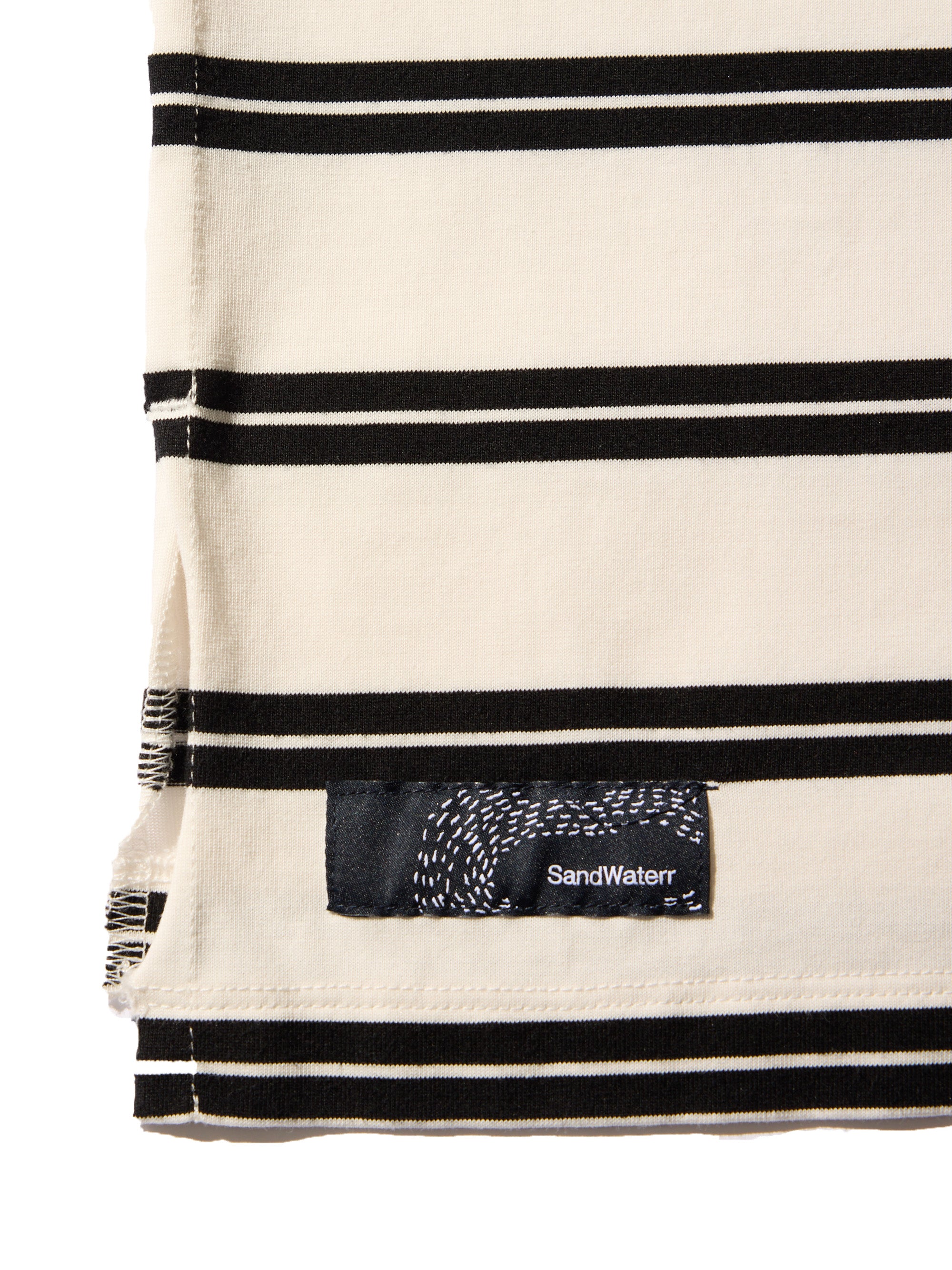 トップス SandWaterr RESEARCHED TEE LS RESEARCHED TEE LS / COTTON BORDER JERSEY – SandWaterr