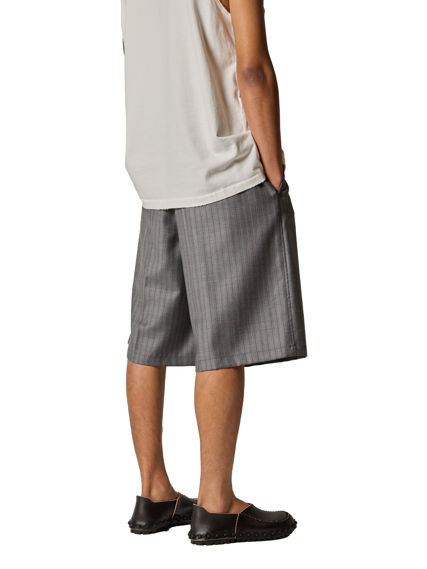 RESEARCHED 3/4 SLACKS / SUMMER WOOL SATIN