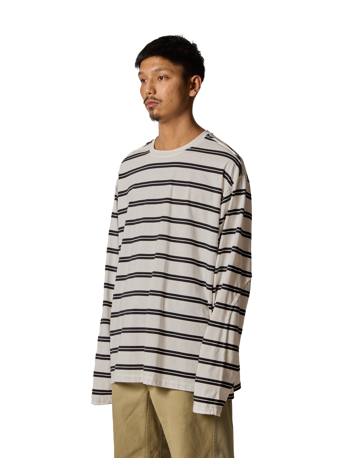 RESEARCHED TEE LS / COTTON BORDER JERSEY