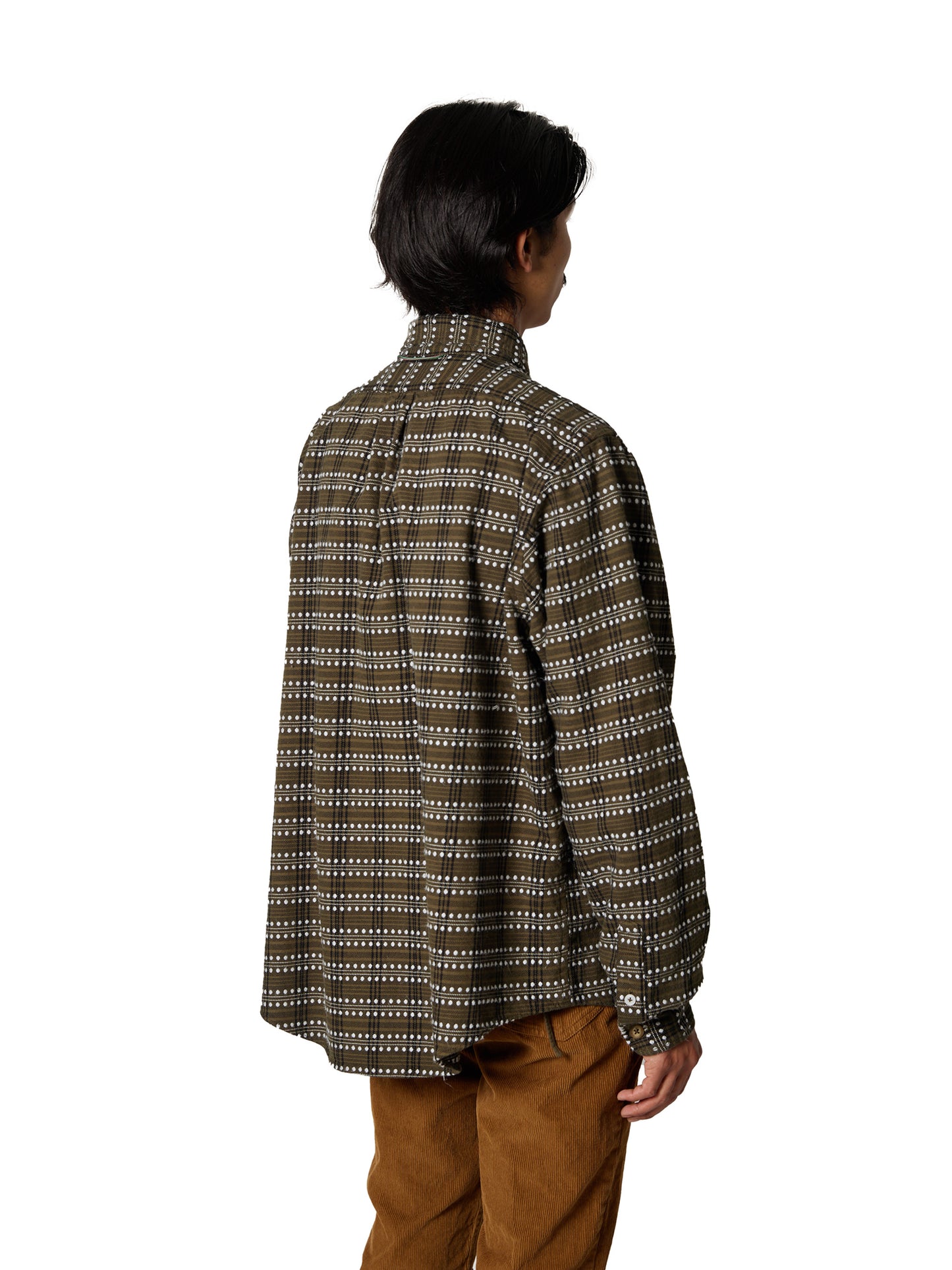 ORGANIZED B.D.SHIRT / COTTON MIX FLANNEL CHECK OVERDYED