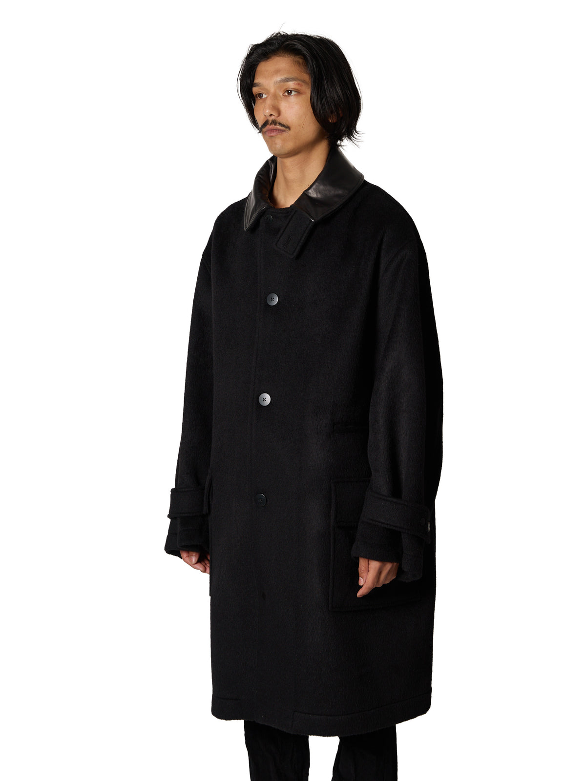 RESEARCHED CITY COAT / WOOL MIX MELTON
