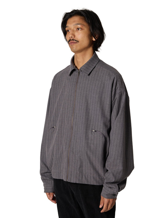 CRAFTED BLOUSON / POLY MIX TWILL STRIPE