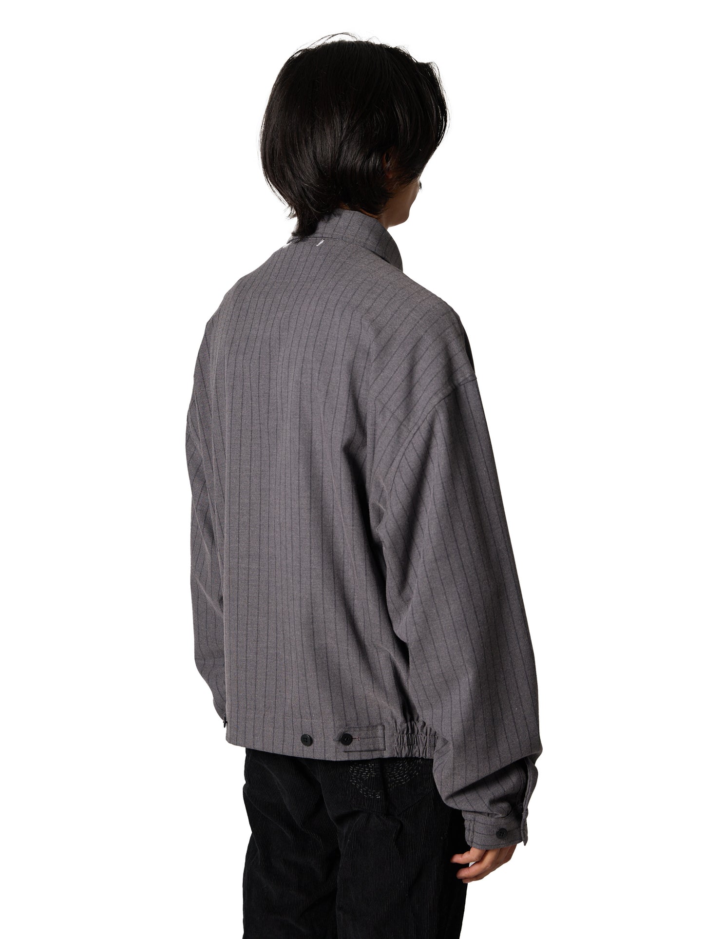 CRAFTED BLOUSON / POLY MIX TWILL STRIPE
