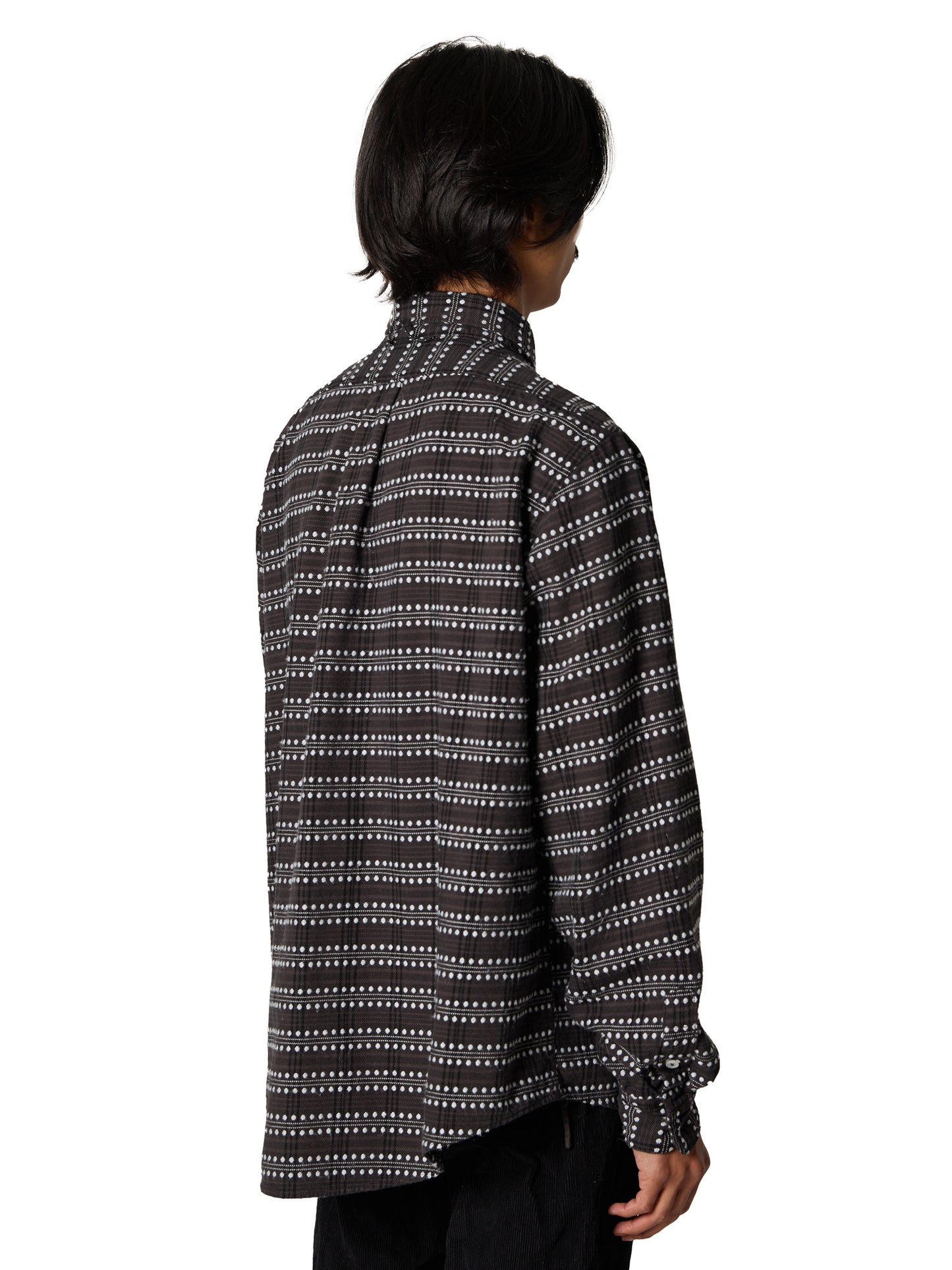 ORGANIZED B.D.SHIRT / COTTON MIX FLANNEL CHECK OVERDYED