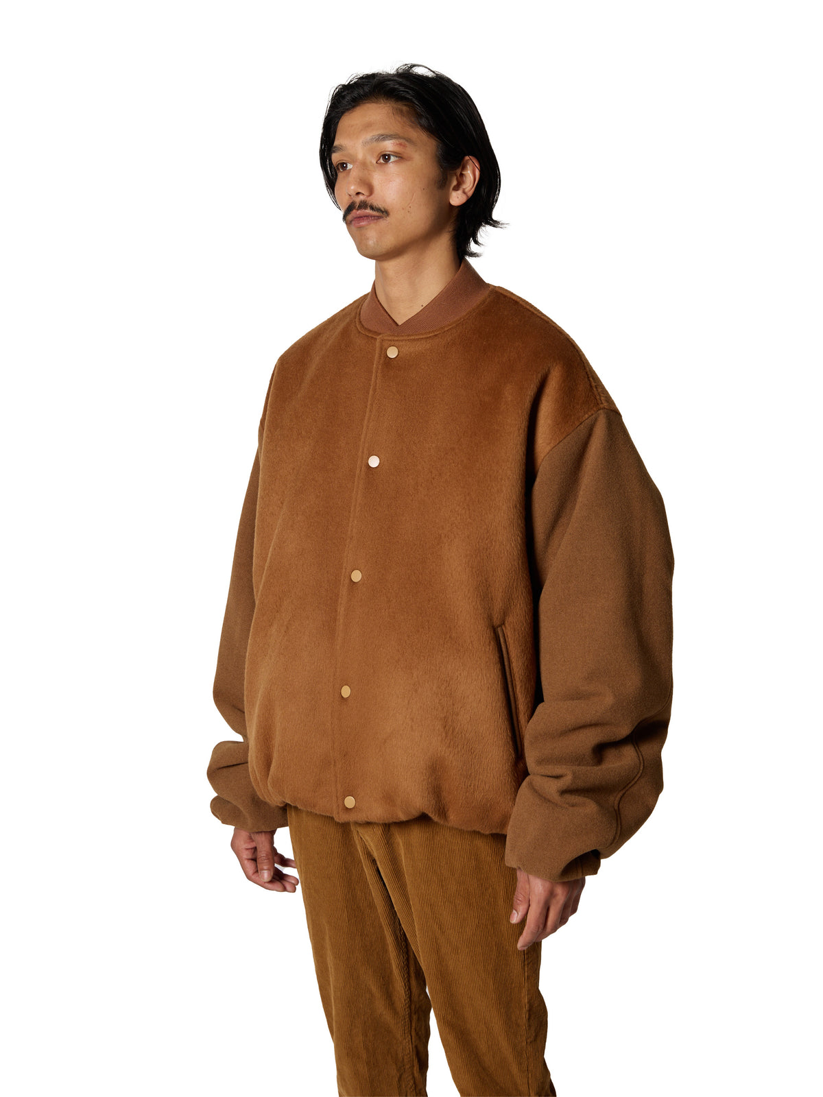 RESEARCHED PADDED BLOUSON / WOOL MIX MELTON
